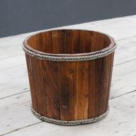 Handgemaakte Houten Display Ton - Klein - 21x29cm - Bruin