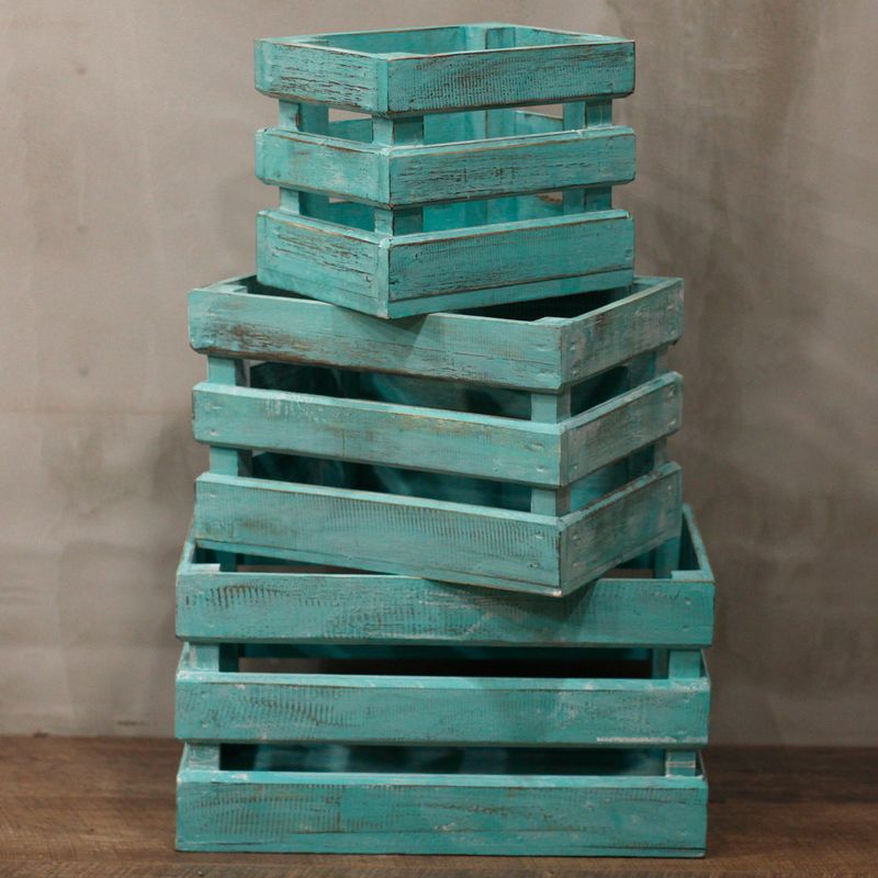Set bestaande uit 3 Fruitkistjes - Groen