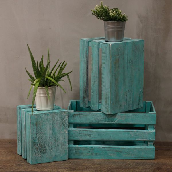 Set bestaande uit 3 Fruitkistjes - Groen