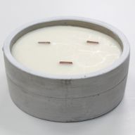 Kaars In Betonnen Pot - Large - Patchouli & Donker Amber