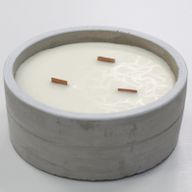 Kaars In Betonnen Pot - Large - Gemalen Vanille & Sinaasappel