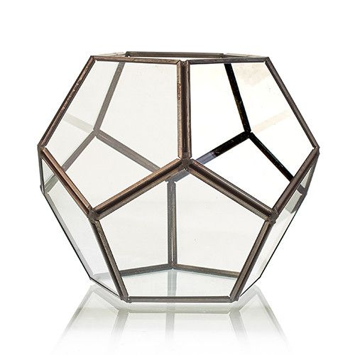 Glazen Terrarium - Grote Achthoek