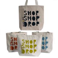 Katoenen Tas - Shop Shop Drop - (4x mixed Ontwerp)