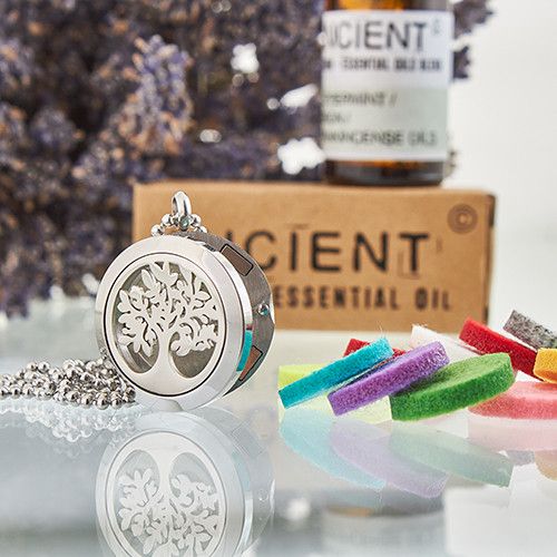 Aroma Diffuser Halsketting - Levensboom - 25mm