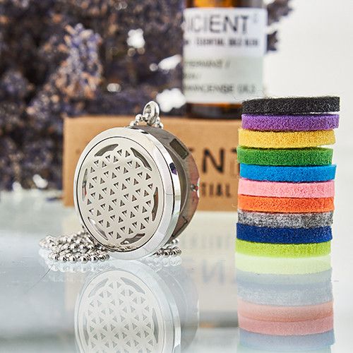 Aroma Diffuser Halsketting - Levensbloem - 30mm