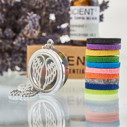 Aroma Diffuser Halsketting - Engelen Vleugels - 30mm
