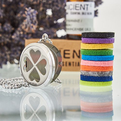 Aroma Diffuser Halsketting - Klavertje Vier - 30mm