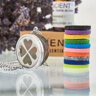 Aroma Diffuser Halsketting - Klavertje Vier - 30mm