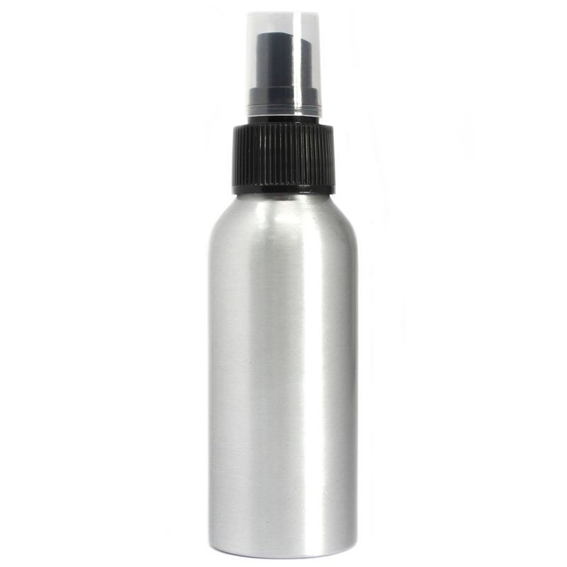 Aluminium Fles - 100ml met Zwarte Sraydop