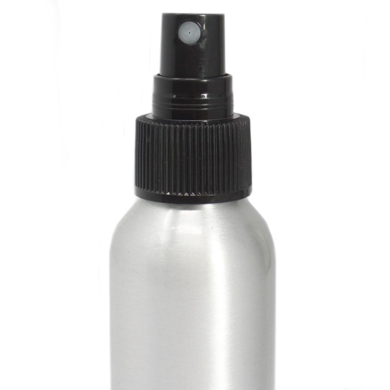 Aluminium Fles - 100ml met Zwarte Sraydop