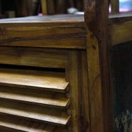Handgemaakte Gerecycled Teak houten Display Unit met Onderkast