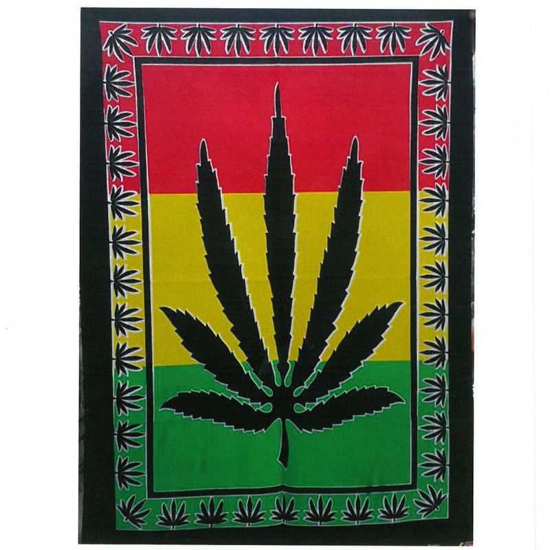 Katoenen Wand Dekoratie Doeken - Cannabis Blad