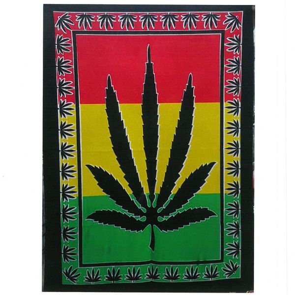 Katoenen Wand Dekoratie Doeken - Cannabis Blad