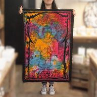 Katoenen Wand Dekoratie Doeken - Vreedzame Boeddha