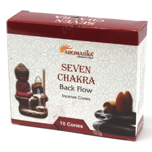 Aromatica Backflow Wierookkegels- 7 Charkras