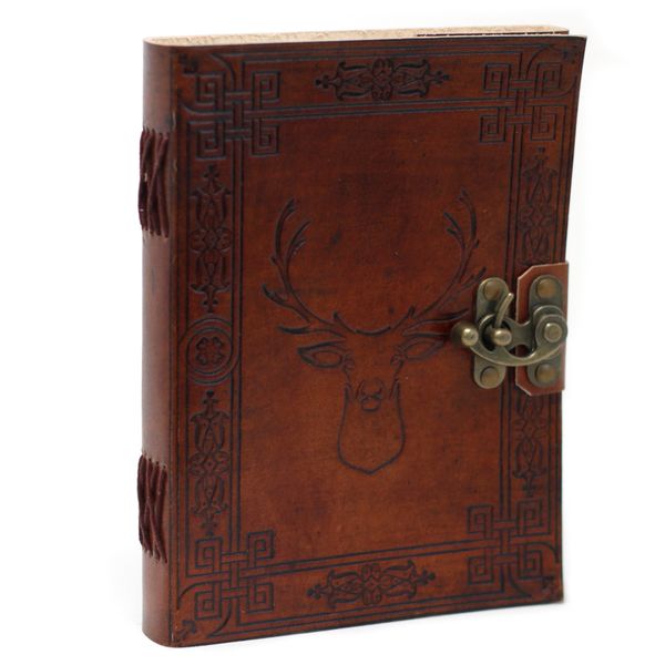 Notitieboek - Leer - Hert - 20 x 15cm