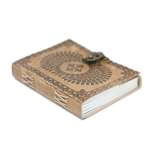 Notitieboek - Blauw Leer - Manadala 18 x 13cm