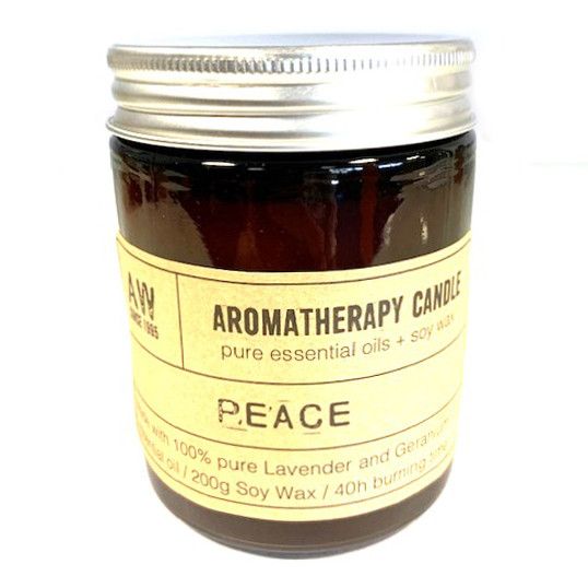 Aromatherapie Sojawas Kaarsen in Glazen Pot - Vrede - 200gr