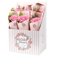 Verkoop klaar: Zeepbloemen Boeket - Large - Anjers