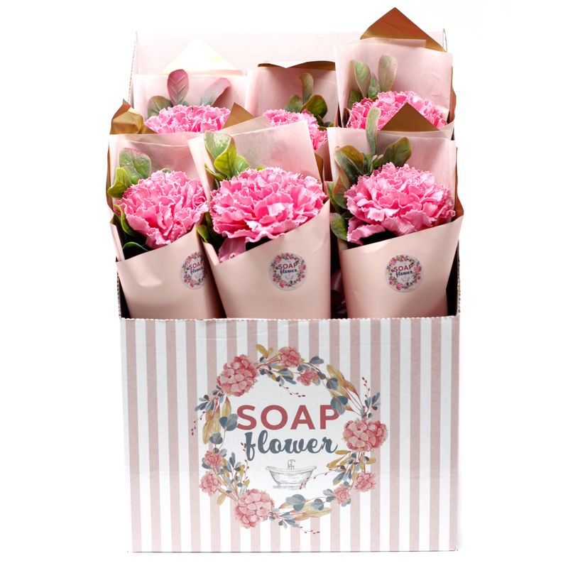 Verkoop klaar: Zeepbloemen Boeket - Large - Anjers
