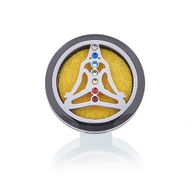 Luchtverfrisser Set voor in de Auto - Tinnen Yoga Chakra - 30mm