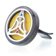 Luchtverfrisser Set voor in de Auto - Tinnen Yoga Chakra - 30mm