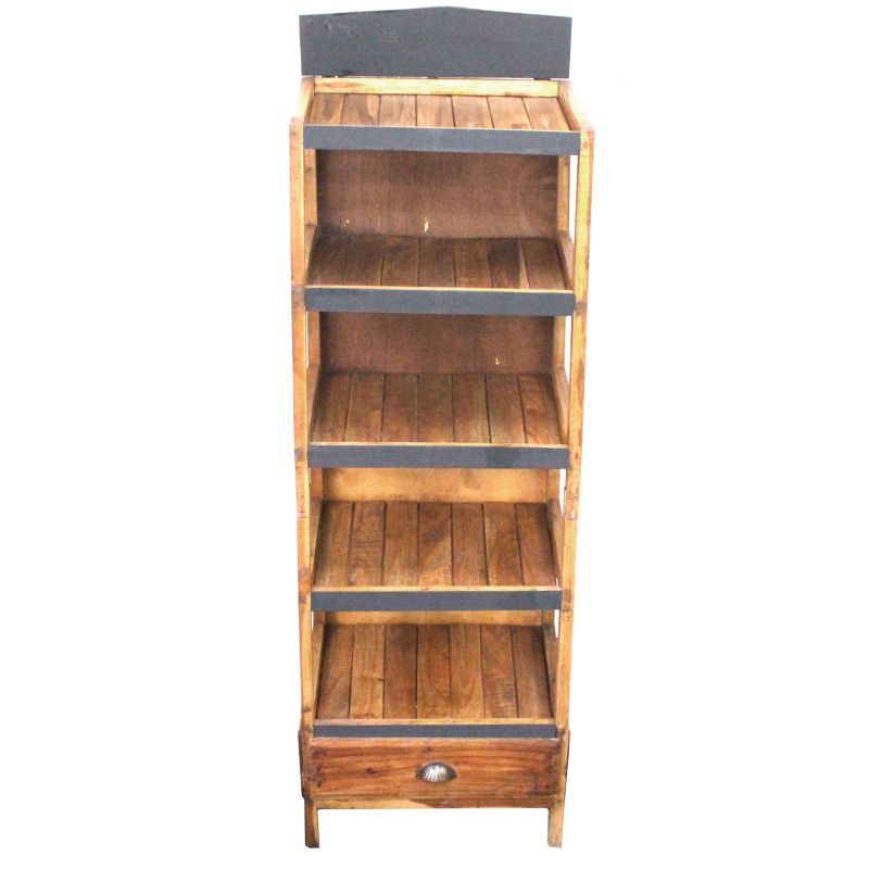 Handgemaakte Gerecycled Teak houten Display Unit met Lade