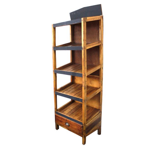 Handgemaakte Gerecycled Teak houten Display Unit met Lade