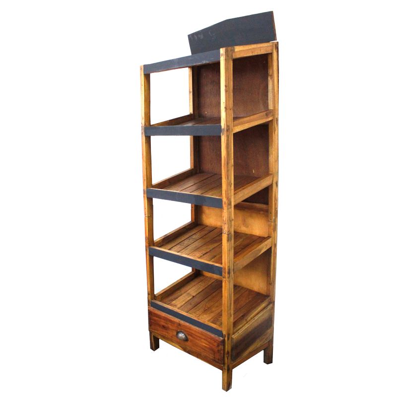 Handgemaakte Gerecycled Teak houten Display Unit met Lade