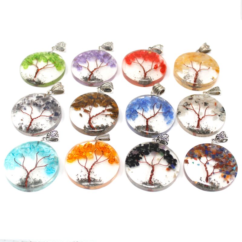 Orgonite Power Hanger - Ronde Amethistboom