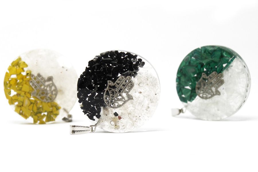 Orgonite Power Hanger - Goed en kwaad  Hamsa