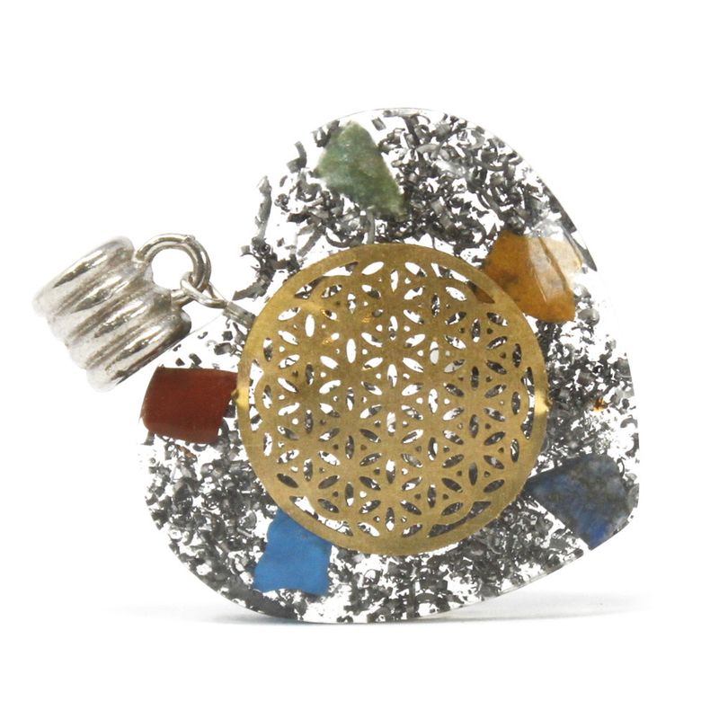 Orgonite Power Hanger - 7 Stenen Chakra Hart