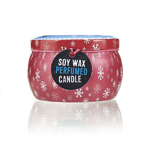 Sojawas Kaars in Decoratief Blik - Gekruide Sinaasappel- 120gr
