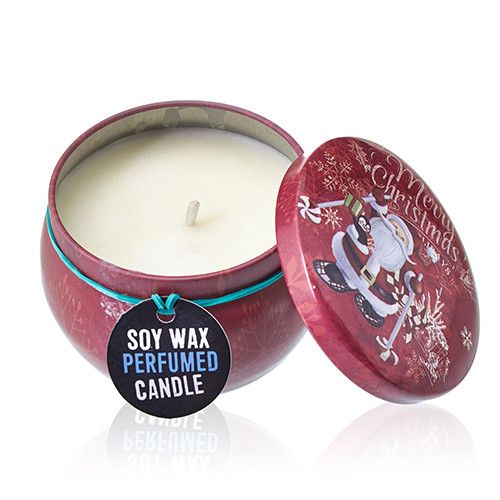 Sojawas Kaars in Decoratief Blik - Gekruide Sinaasappel- 120gr