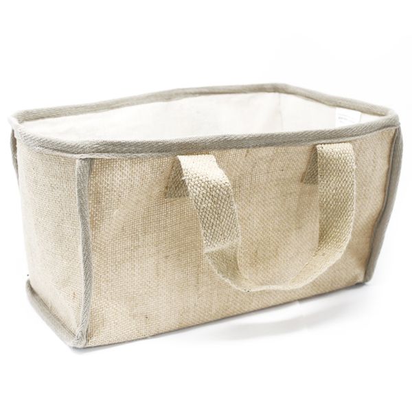 Natuurlijke Jute Winkelmand - Groot - 33x18x20cm - Naturel
