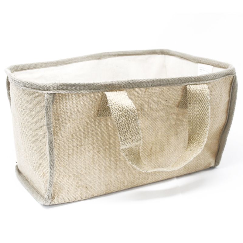 Natuurlijke Jute Winkelmand - Groot - 33x18x20cm - Naturel