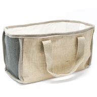 Natuurlijke Jute Winkelmand - Groot - 33x18x20cm - Grijs