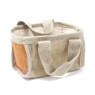 Natuurlijke Jute Winkelmand - Klein - 16x10x12cm - Okergeel