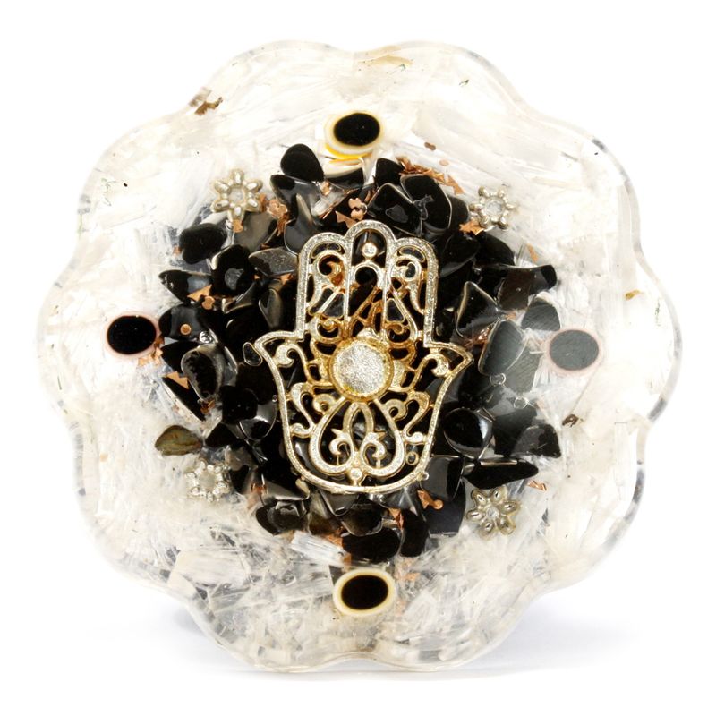 Tafel Orgonite Powerpacks - Medium - Hamsa met Selloniet