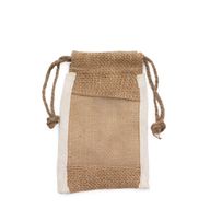Jute Zakje met Venster - Small - 10cm x 15cm