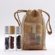 Jute Zakje met Venster - Small - 10cm x 15cm