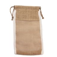 Jute Zakje met Venster - Large - 26cm x 15cm
