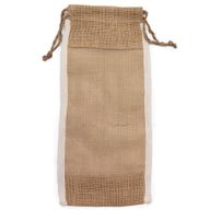 Jute Zakje met Venster - Lang - 35cm x 15cm