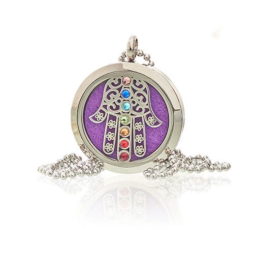 Aroma Diffuser Halsketting - Hamsa Chakra - 30mm