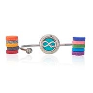 Aroma Diffuser Armband met Kristal - Oneindige Liefde - 20mm