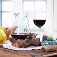 Gesmolten Glas op Houten Stronk - Water Kan