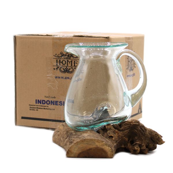 Gesmolten Glas op Houten Stronk - Water Kan
