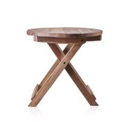 Ronde Opvouwbare Salontafel - Gerecycled Teakhout - 50 x 50cm