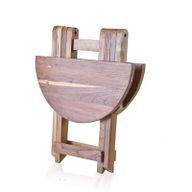 Ronde Opvouwbare Salontafel - Gerecycled Teakhout - 50 x 50cm