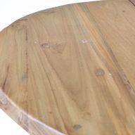 Ronde Opvouwbare Salontafel - Gerecycled Teakhout - 50 x 50cm